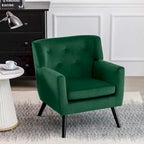 Fauteuil d'appoint capitonné en velours
