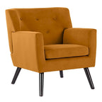 Fauteuil d'appoint capitonné en velours
