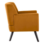 Fauteuil d'appoint capitonné en velours