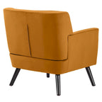 Fauteuil d'appoint capitonné en velours