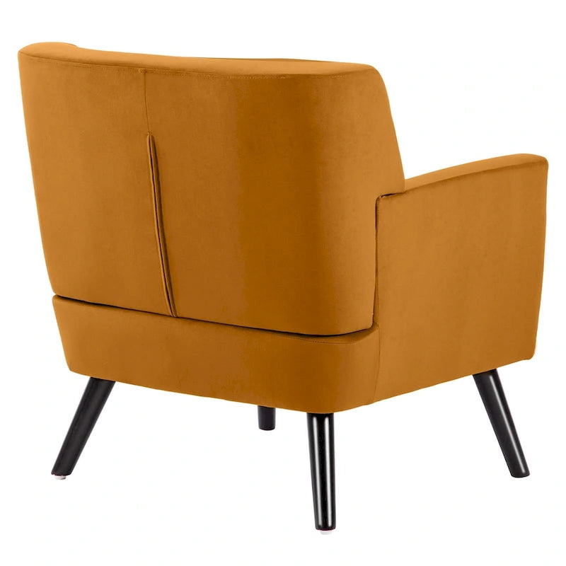 Fauteuil d'appoint capitonné en velours