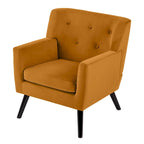 Fauteuil d'appoint capitonné en velours