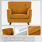 Fauteuil d'appoint capitonné en velours