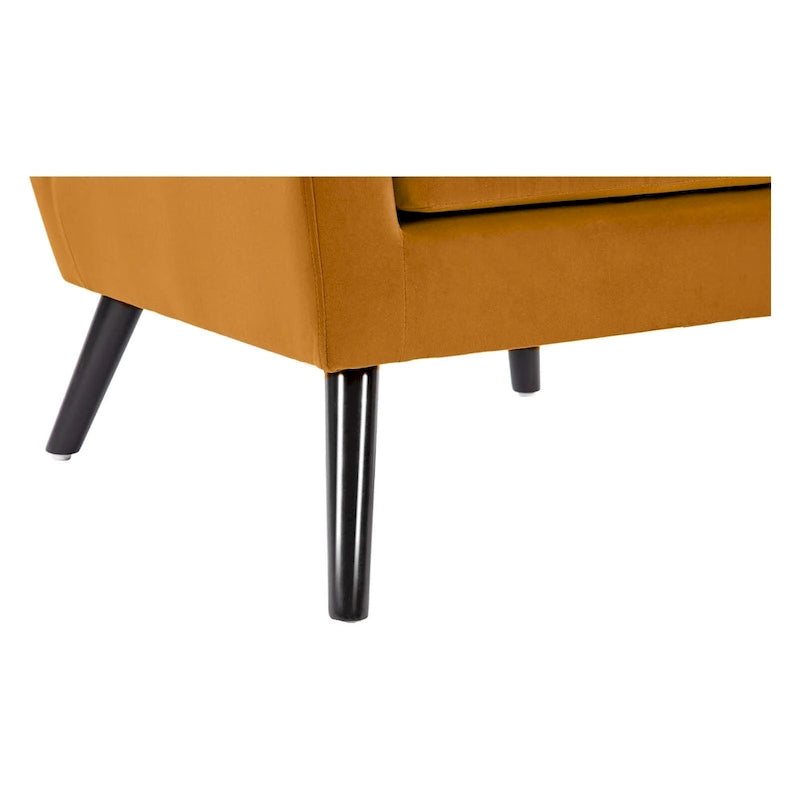 Fauteuil d'appoint capitonné en velours