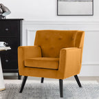 Fauteuil d'appoint capitonné en velours