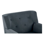 Fauteuil d'appoint capitonné en velours