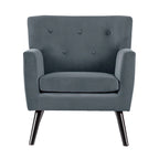Fauteuil d'appoint capitonné en velours