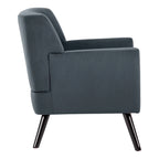 Fauteuil d'appoint capitonné en velours