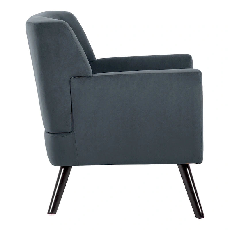 Fauteuil d'appoint capitonné en velours