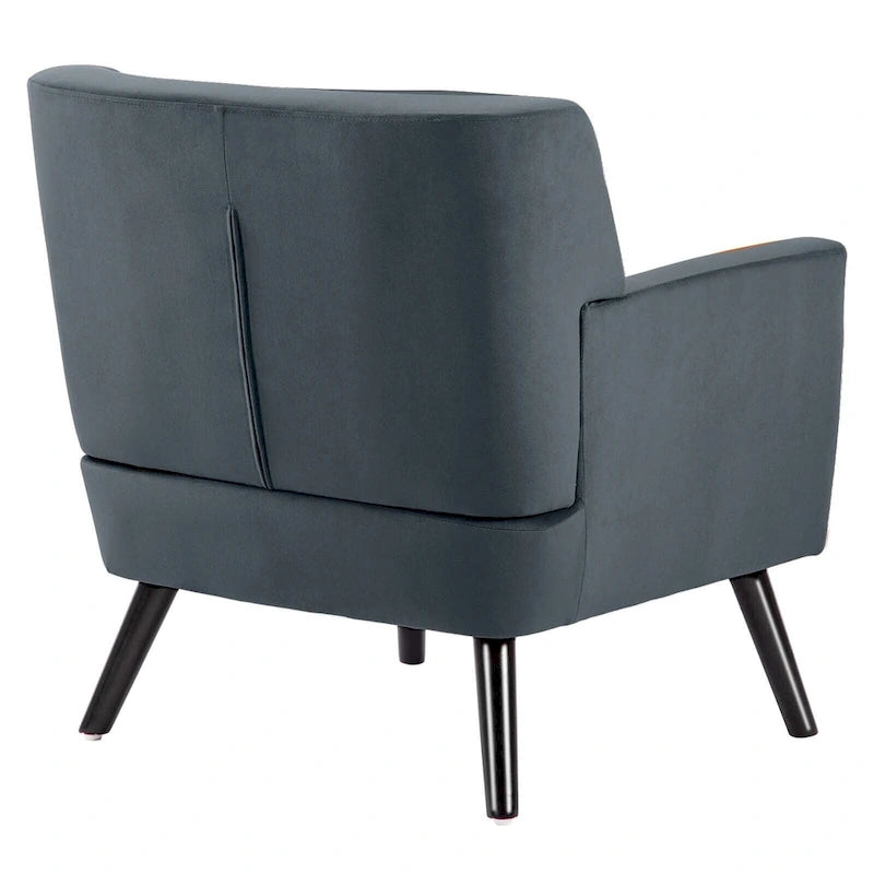 Fauteuil d'appoint capitonné en velours