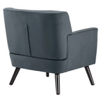 Fauteuil d'appoint capitonné en velours