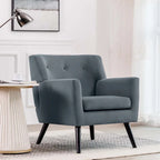 Fauteuil d'appoint capitonné en velours