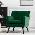 Fauteuil d'appoint capitonné en velours