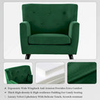 Fauteuil d'appoint capitonné en velours