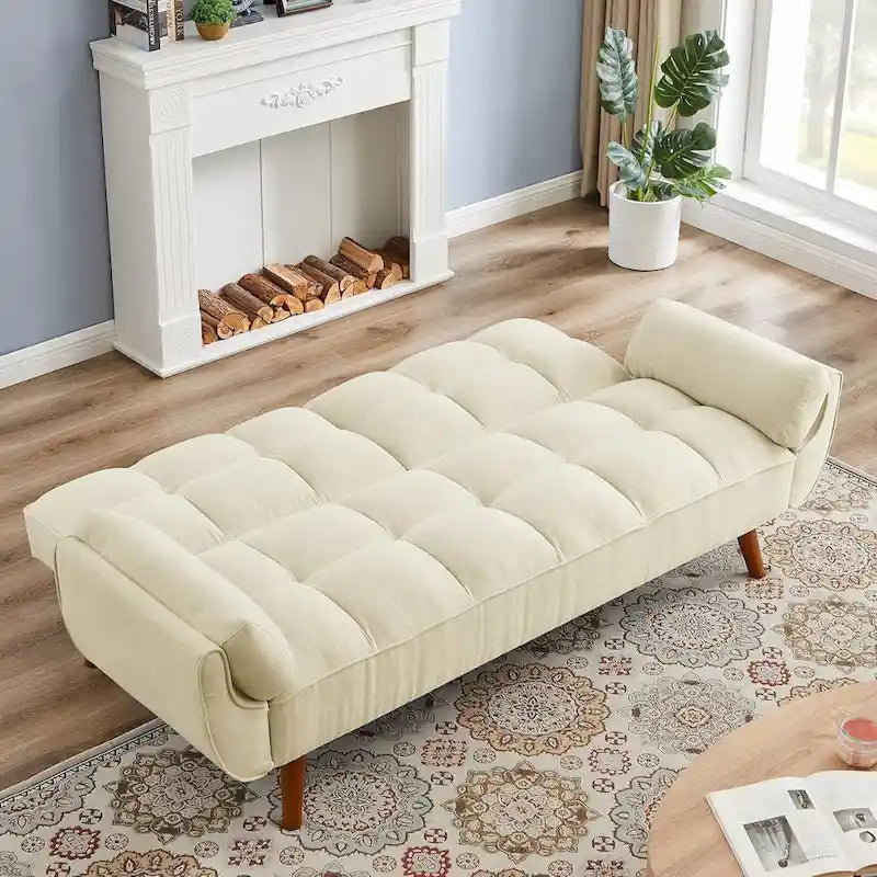 Canapé Futon Convertible Rembourré de 75,39 Pouces