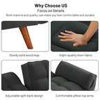 Canapé Futon Convertible Rembourré de 75,39 Pouces