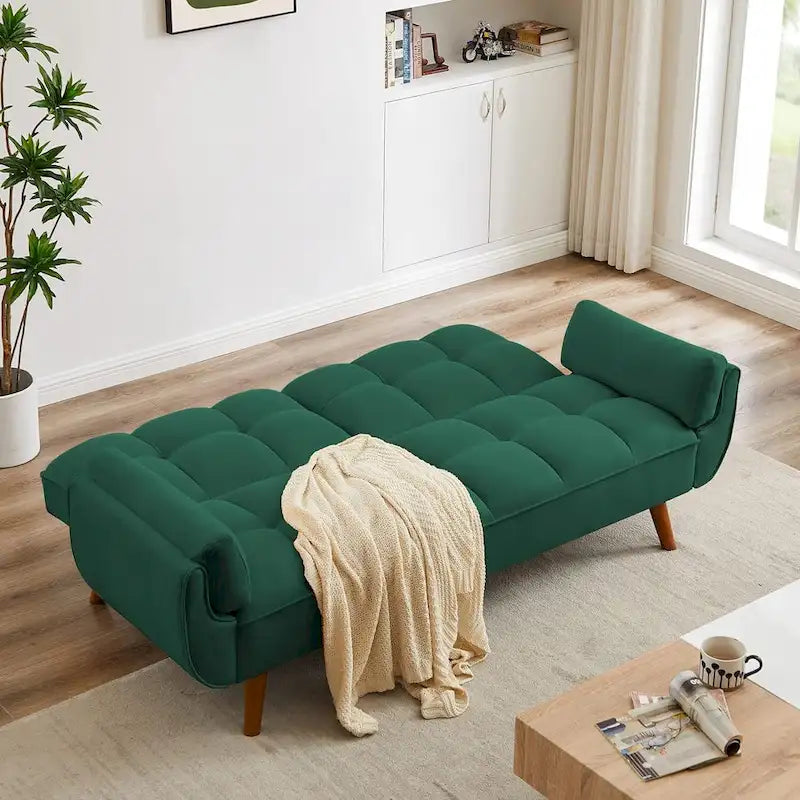 Canapé Futon Convertible Rembourré de 75,39 Pouces