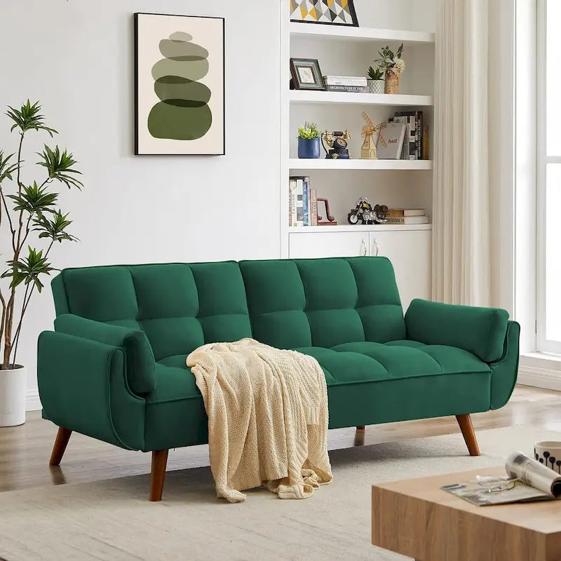 Canapé Futon Convertible Rembourré de 75,39 Pouces