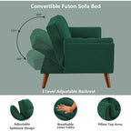 Canapé Futon Convertible Rembourré de 75,39 Pouces