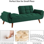Canapé Futon Convertible Rembourré de 75,39 Pouces