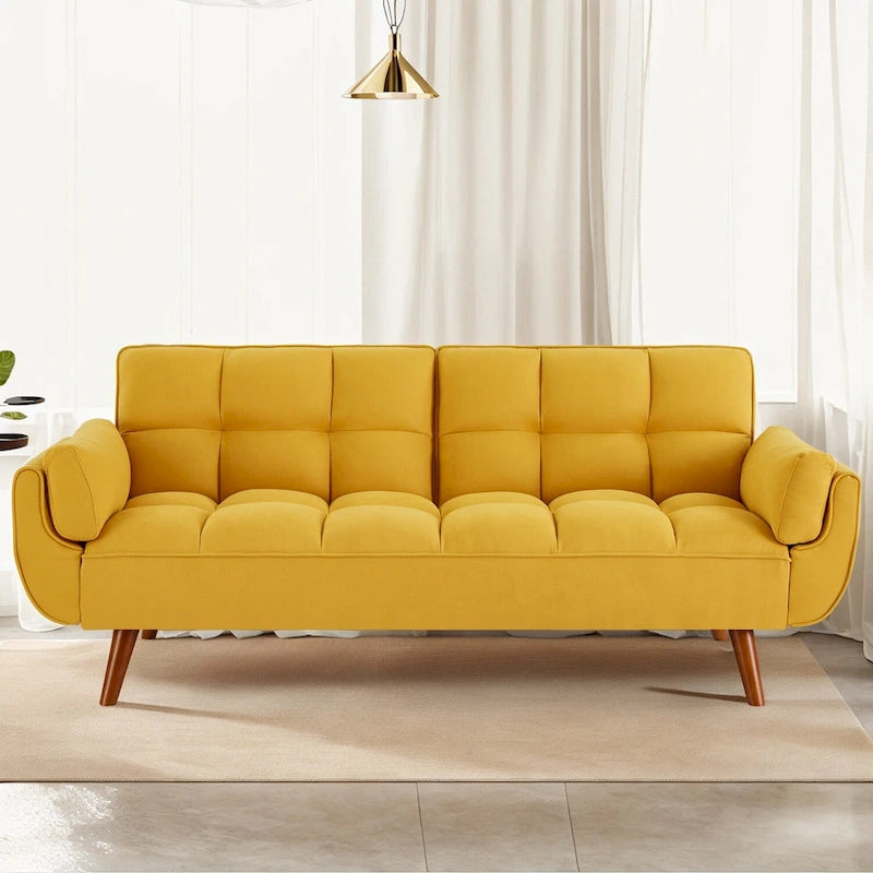 Canapé Futon Convertible Rembourré de 75,39 Pouces