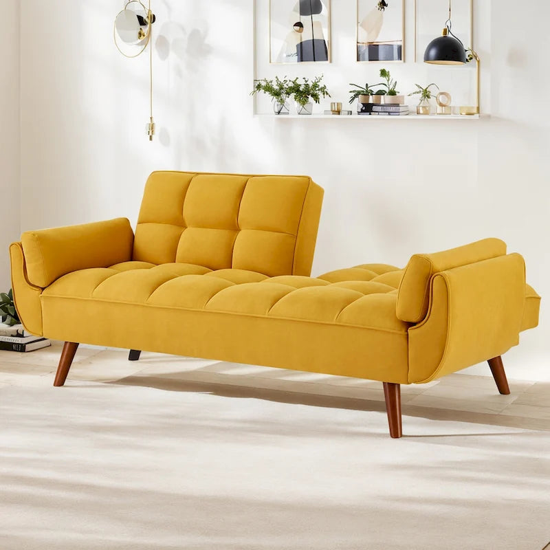 Canapé Futon Convertible Rembourré de 75,39 Pouces