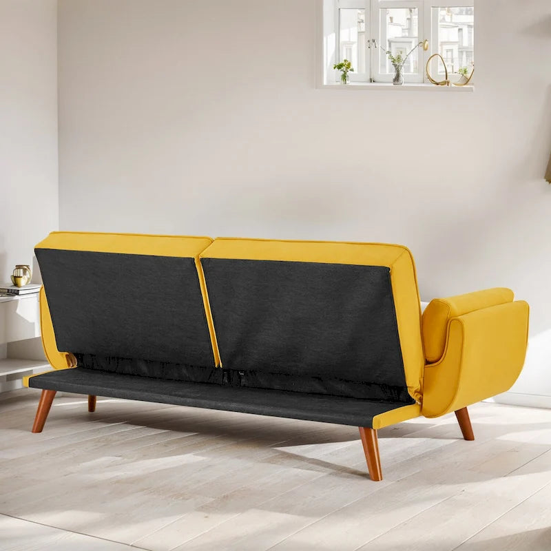 Canapé Futon Convertible Rembourré de 75,39 Pouces