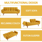 Canapé Futon Convertible Rembourré de 75,39 Pouces
