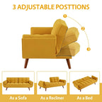 Canapé Futon Convertible Rembourré de 75,39 Pouces