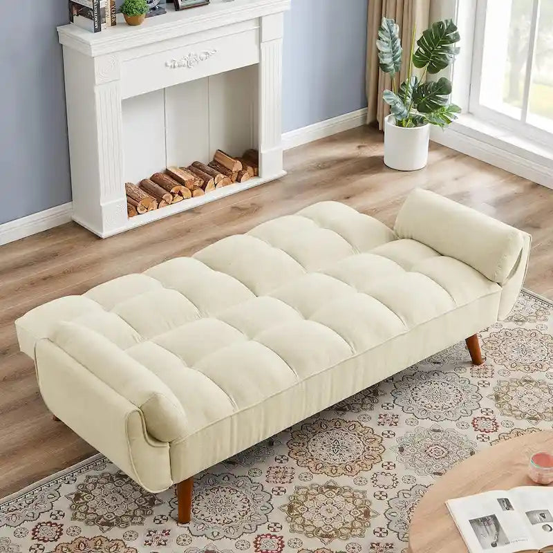 Canapé Futon Convertible Rembourré de 75,39 Pouces