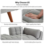 Canapé Futon Convertible Rembourré de 75,39 Pouces