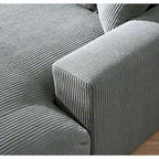 Chaise longue en velours côtelé