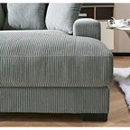 Chaise longue en velours côtelé