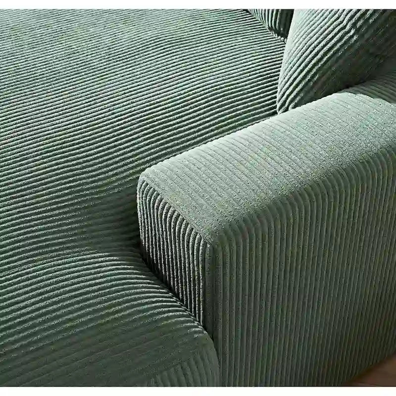 Chaise longue en velours côtelé