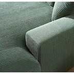 Chaise longue en velours côtelé