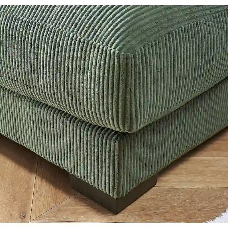 Chaise longue en velours côtelé