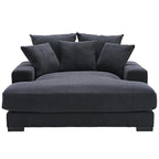 Chaise longue en velours côtelé