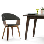 Chaise de salle à manger en bois courbé de style Mid-Century Modern