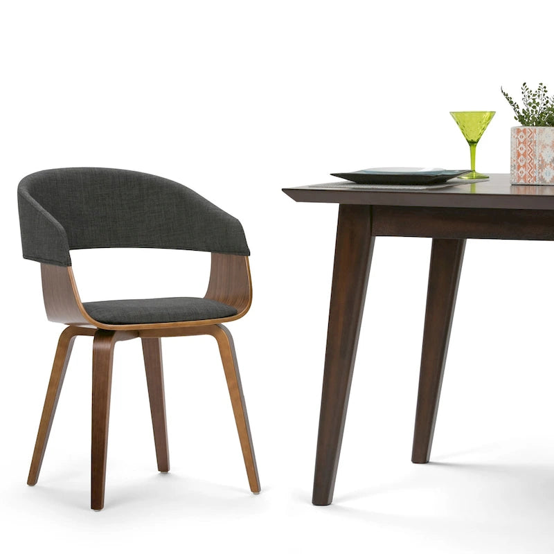 Chaise de salle à manger en bois courbé de style Mid-Century Modern