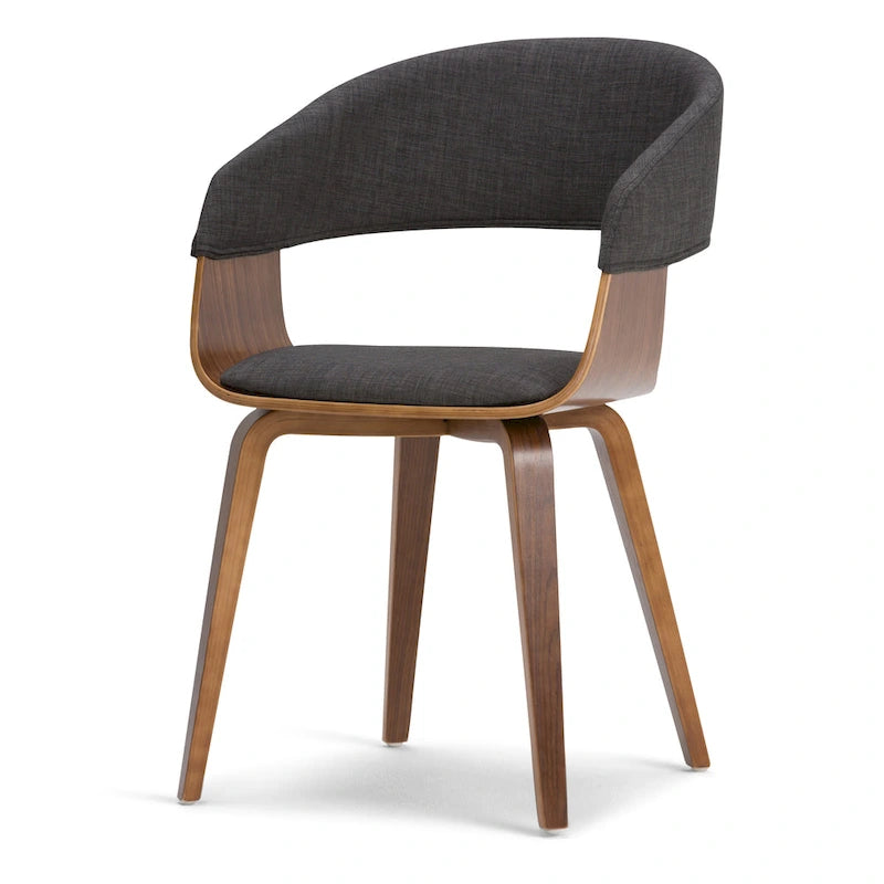 Chaise de salle à manger en bois courbé de style Mid-Century Modern