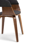 Chaise de salle à manger en bois courbé de style Mid-Century Modern
