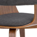 Chaise de salle à manger en bois courbé de style Mid-Century Modern