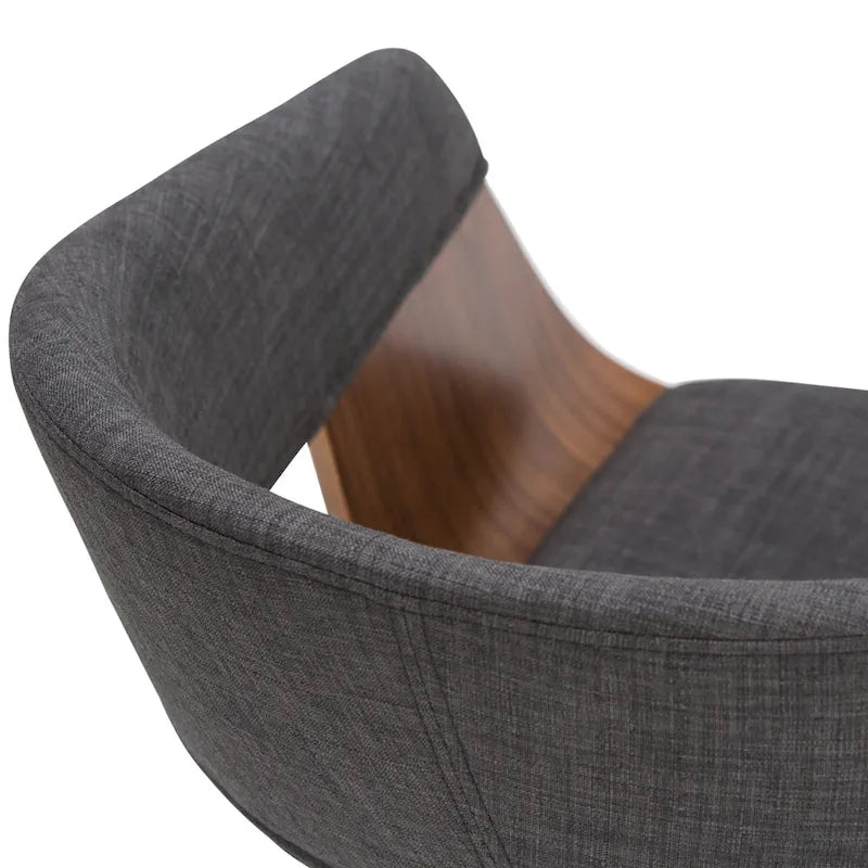 Chaise de salle à manger en bois courbé de style Mid-Century Modern