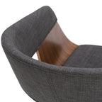 Chaise de salle à manger en bois courbé de style Mid-Century Modern