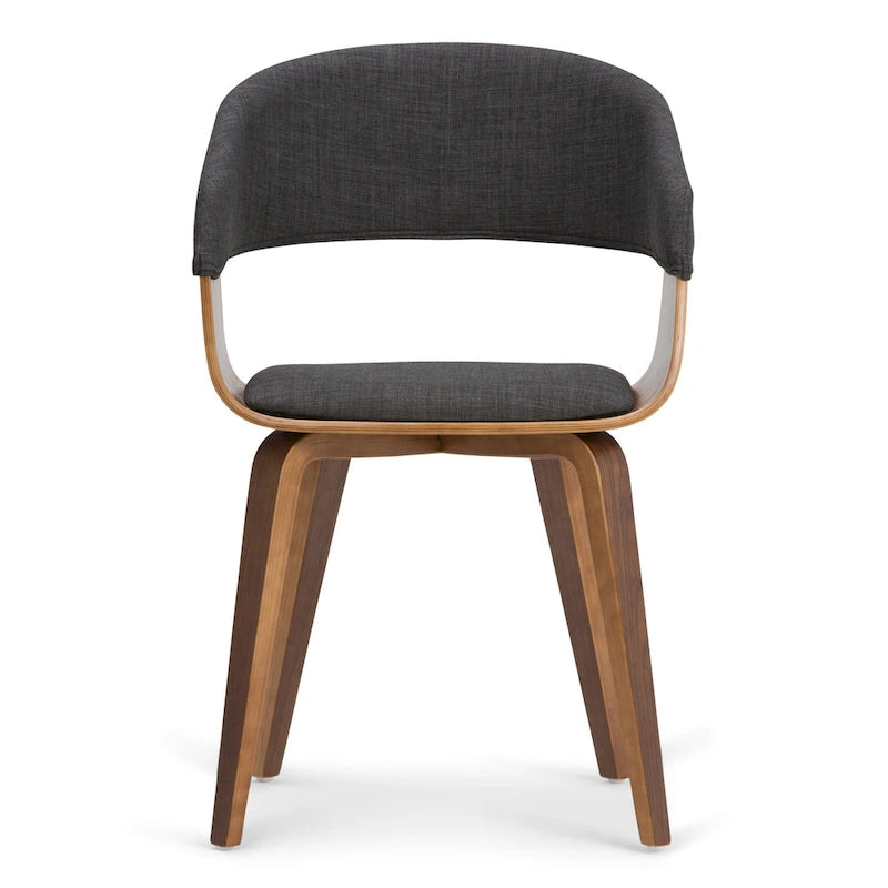 Chaise de salle à manger en bois courbé de style Mid-Century Modern