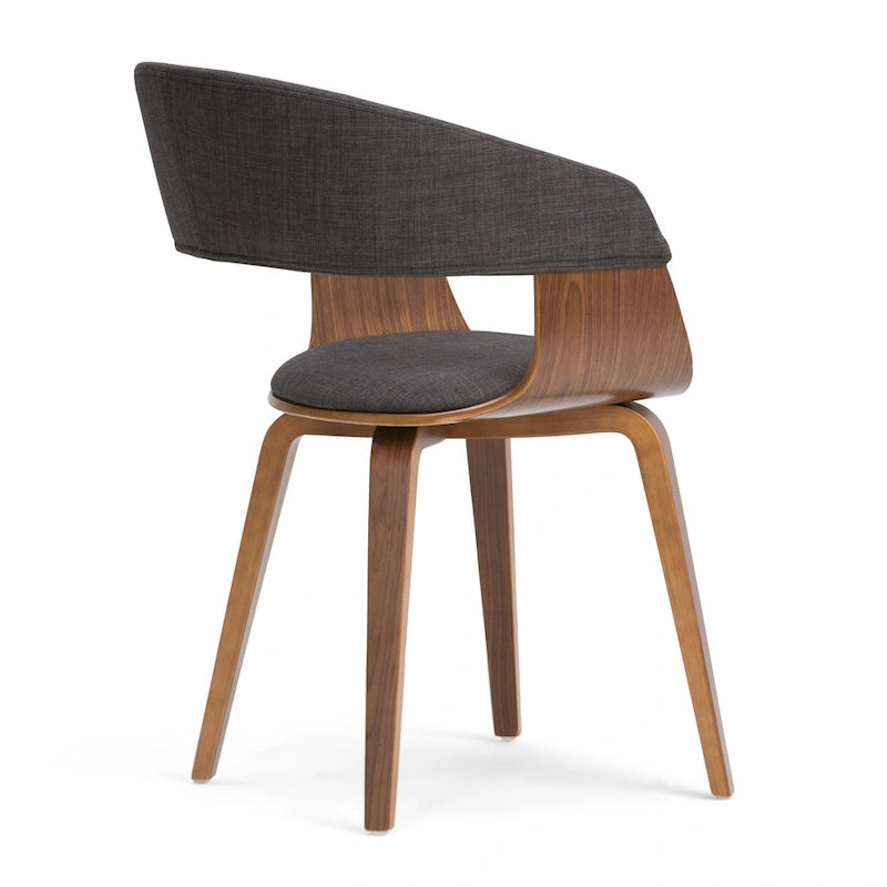 Chaise de salle à manger en bois courbé de style Mid-Century Modern