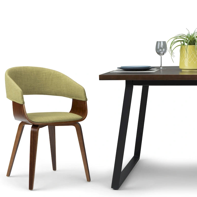 Chaise de salle à manger en bois courbé de style Mid-Century Modern