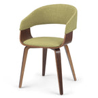 Chaise de salle à manger en bois courbé de style Mid-Century Modern