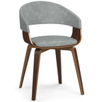 Chaise de salle à manger en bois courbé de style Mid-Century Modern