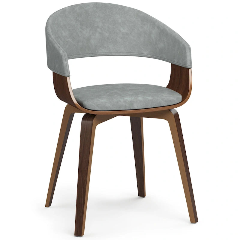 Chaise de salle à manger en bois courbé de style Mid-Century Modern